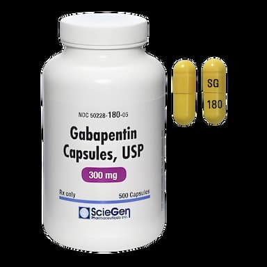 Gabapentin 300 mg Capsules for Seizure Control - Bottle of 500