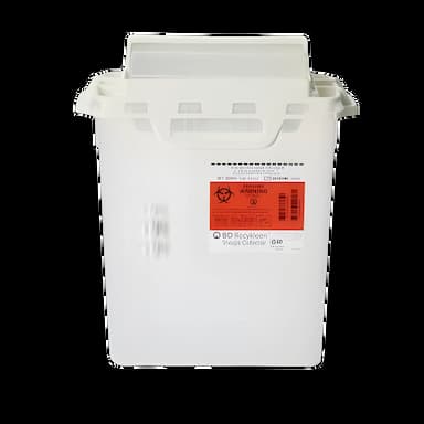 Sharps Container Recykleen™ Pearl Base 15-3/4 H X 13-1/2 W X 6 D Inch Horizontal Entry 3 Gallon