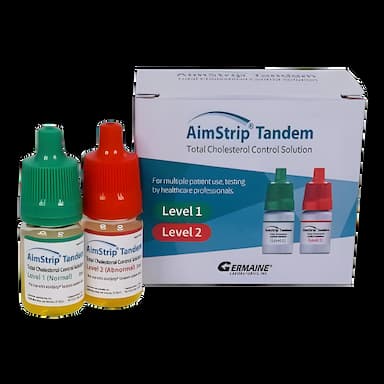 Diabetes Management / Lipids Control Set AimStrip® Tandem Total Cholesterol Level 1, 2 2 X 3 mL