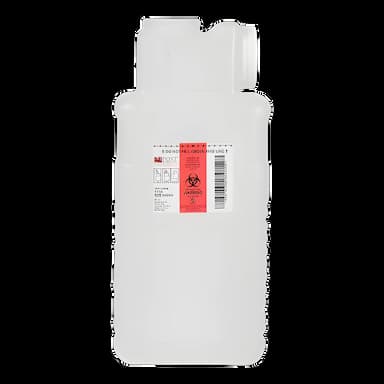 Leaktight 2.5 Gallon Sharps Container - Translucent Base, Vertical Entry