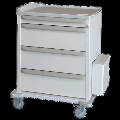 M Series Aluminum Medication Cart M4PC-E-PM-D103 with Keylock Narcotic Box