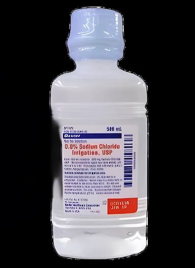 Irrigation Solution 0.9% Sodium Chloride, Preservative Free Not for Injection Bottle 500 mL - 2F7123