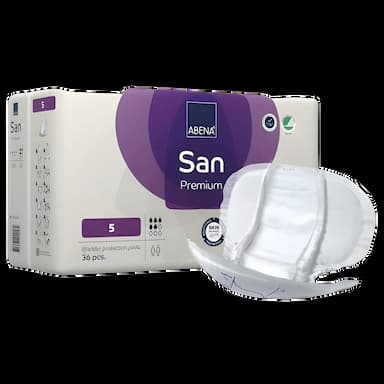 Incontinence Liner Abena® San Premium 11 X 21.2 Inch Moderate Absorbency Fluff / Polymer Core Size 5