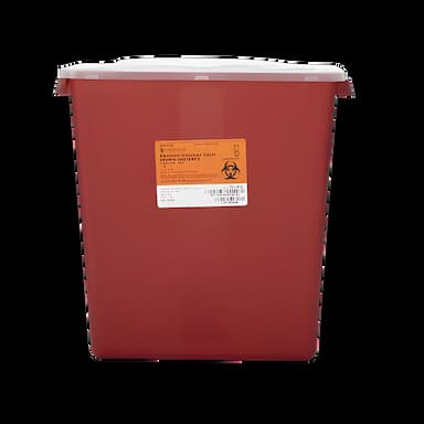 Sharps Container McKesson Red Base 13-1/2 H X 12-1/2 W X 6 D Inch Horizontal Entry 3 Gallon