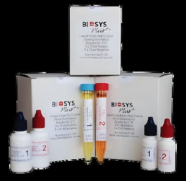 Multi-Analyte Control Set Biosys Plus™ Mini Drop Urinalysis Level 1, 2 5 X 2 X 5 mL