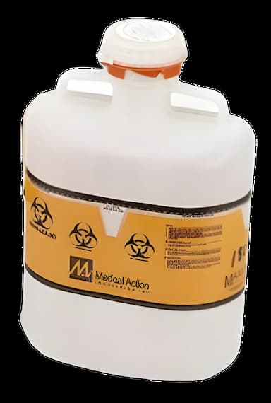 Sharps Container Sharps-Tainer® Translucent Base 9 H X 10 W X 6 D Inch Vertical Entry 1.2 Gallon
