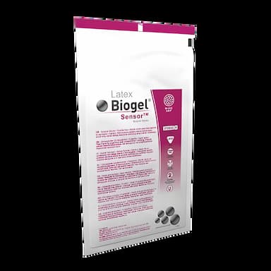 Surgical Glove Biogel® Sensor™ Size 7 Sterile Latex Standard Cuff Length Micro-Textured Straw Not Chemo Approved