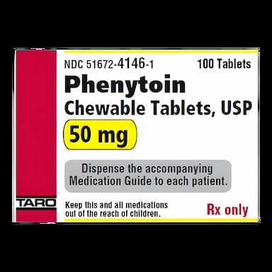 Phenytoin 50 mg Chewable Tablets for Seizure Control - Taro Pharmaceuticals