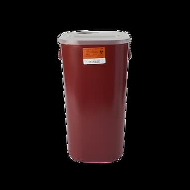 Sharps Container Sharps® Red Base 25-1/2 H X 13-1/2 W X 13-1/2 D Inch Horizontal Entry 16 Gallon