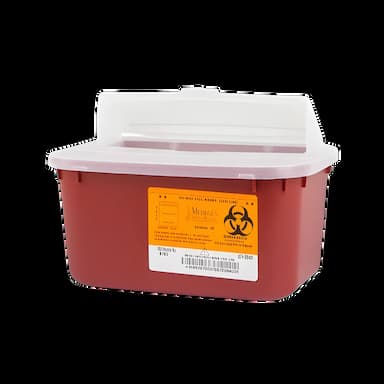 Sharps Container Sharps® Red Base 5 H X 10 W X 7 D Inch Horizontal Entry 1 Gallon