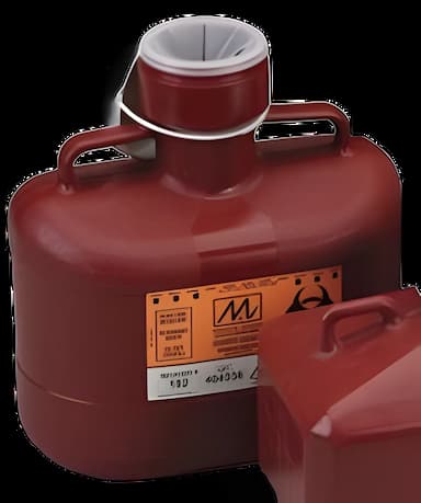 Sharps Container Sharps® Red Base 11 H X 12 W X 9 D Inch Vertical Entry 3 Gallon