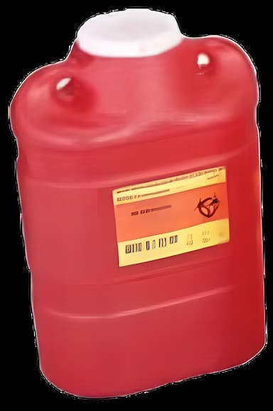 Sharps Container BD™ Red Base 18 H X 10-1/2 W X 7-1/2 D Inch Vertical Entry 5 Gallon
