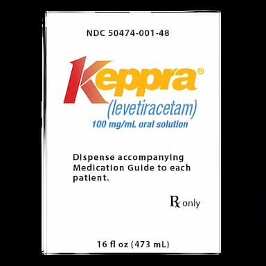 Levetiracetam 100 mg/mL Oral Solution 473 mL - Grape Flavored Anticonvulsant