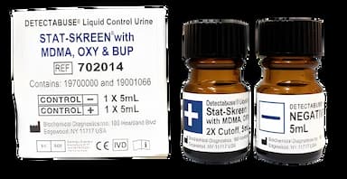 Drugs of Abuse Control Set for DOA Testing - Detectabuse Stat-Skreen, Positive/Negative, 2x5mL