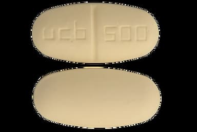 Keppra® Levetiracetam 500 mg Tablet Bottle 120 Tablets