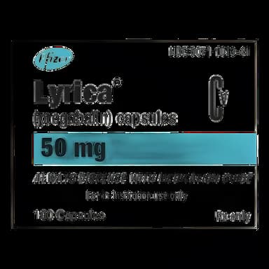 Lyrica Pregabalin 50 mg Capsule for Neuropathic Pain & Epilepsy - 100 Pack