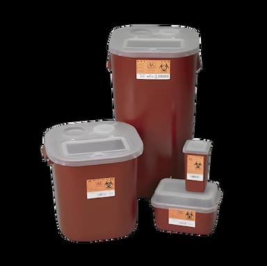 Sharps Container Sharps® Red Base 11-1/4 H X 10 W X 7 D Inch Horizontal Entry 2 Gallon