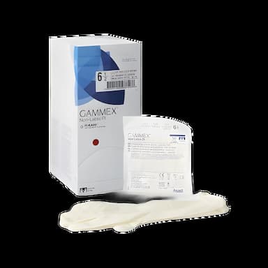 Surgical Glove GAMMEX® Non-Latex PI Size 6.5 Sterile Polyisoprene Standard Cuff Length Micro-Textured White Chemo Tested