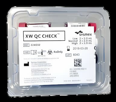 Hematology Control Set for Sysmex XW-100 - XW QC CHECK with Multiple Parameters