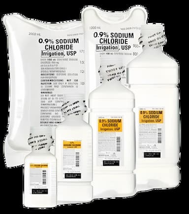 Irrigation Solution 0.9% Sodium Chloride, Preservative Free Not for Injection Flexible Bag 3,000 mL - 797208