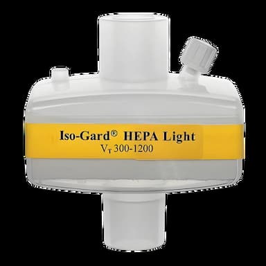 Heat and Moisture Exchanger with Filter Gibeck® ISO-Gard® 33.81 mg H2O / L Vt = 0.5 L 2.3 cm H2O @ 60 LPM - 28002