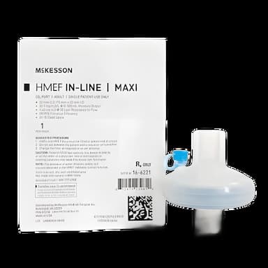 McKesson Maxi In-Line Heat and Moisture Exchanger with Filter for Adult Respiratory Care