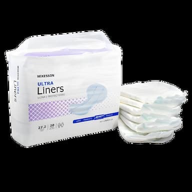 McKesson Ultra Incontinence Liner, 27.2 Inch, Heavy Absorbency, Polymer Core, Unisex