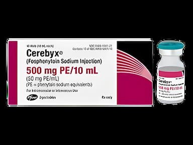 Cerebyx® Fosphenytoin Sodium, Preservative Free 500 mg PE / 10 mL Injection Single-Dose Vial 10 mL - 00069600121