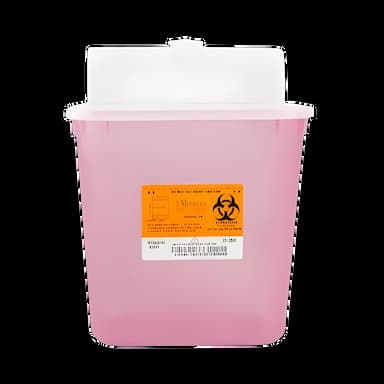 Sharps Container Sharps® Translucent Red Base 9-1/2 H X 10 W X 7 D Inch Horizontal Entry 2 Gallon