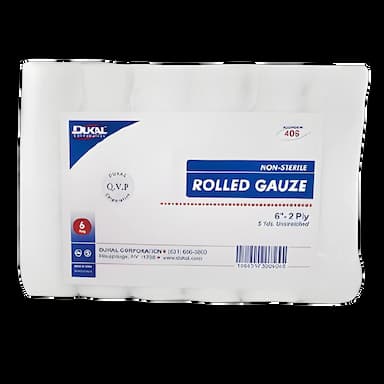 Conforming Bandage Dukal™ 6 Inch X 5 Yard 6 per Pack NonSterile 2-Ply Roll Shape