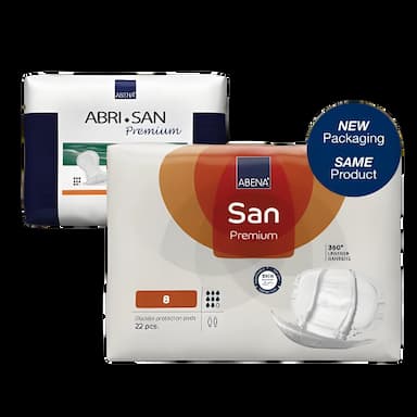Incontinence Liner Abri-San™ Premium 25 Inch Length Moderate Absorbency Fluff / Polymer Core Level 8