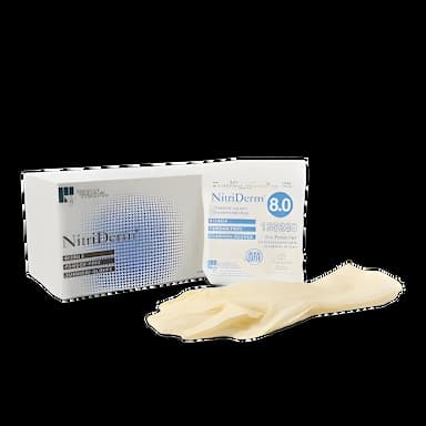 NitriDerm® Size 8 Sterile Nitrile Surgical Gloves - Latex-Free, Chemo Tested, Fully Textured