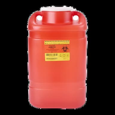 Sharps Container BD™ Red Base 18 H X 7-1/2 W X 10-1/2 D Inch Vertical Entry 5 Gallon - 305477