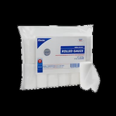 Conforming Bandage Dukal™ 3 Inch X 5 Yard 12 per Pack NonSterile 2-Ply Roll Shape