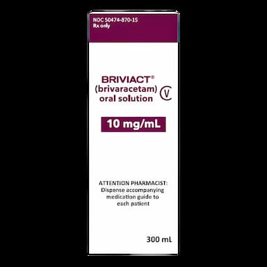 BRIVIACT® Brivaracetam 10 mg / mL Solution Bottle 300 mL CV