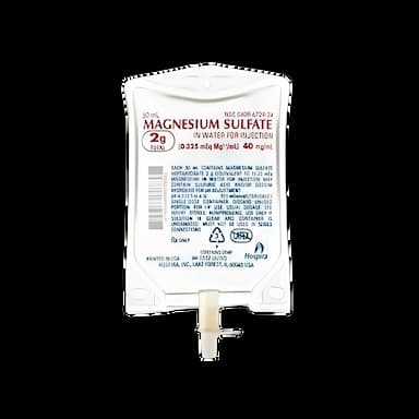 Magnesium Sulfate in Water 50%, 500 mg / mL Injection Single-Dose Vial 50 mL