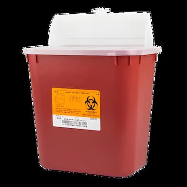 Sharps Container Sharps® Red Base 9-1/2 H X 10 W X 7 D Inch Horizontal Entry 2 Gallon