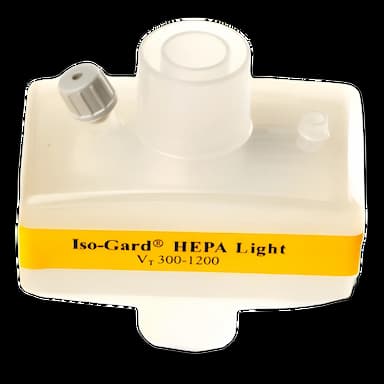 Heat and Moisture Exchanger with Filter Gibeck® ISO-Gard® 33.81 mg H2O / L Vt = 0.5 L 2.3 cm H2O @ 60 LPM - 28022
