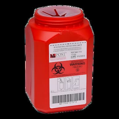 Sharps Container Red Base Vertical Entry 0.25 Gallon - WD-110