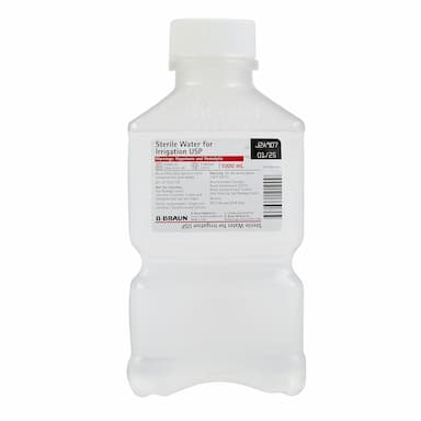 Irrigation Solution Sterile Water for Irrigation Not for Injection Bottle 1,000 mL - R5000-01